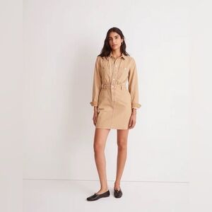 Madewell Carpenter Mini Dress in Light Chestnut Wash